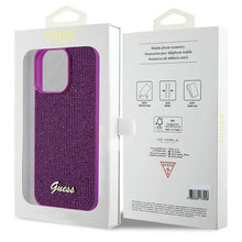 Заредете изображение във визуализатора на галерията – Guess Disco Metal Script case for iPhone 15 Pro Max - pink
