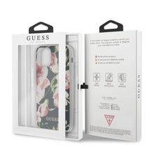 Заредете изображение във визуализатора на галерията – Guess GUHCN61IMLFL03 iPhone 11 6,1" / Xr granatowy/navy N°3 Flower Collection
