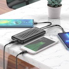 Заредете изображение във визуализатора на галерията – Hoco power bank 10 000mah lcd + cable + pd20w + qc3.0 j90a black
