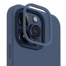 Заредете изображение във визуализатора на галерията – Uniq Lino Hue iPhone 15 Pro 6.1" case Magclick Charging navy blue/navy blue
