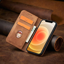 Заредете изображение във визуализатора на галерията – Magnet Fancy Case for Samsung Galaxy A23 5G cover with flip wallet stand brown
