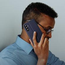Заредете изображение във визуализатора на галерията – Dux Ducis Skin X2 case Samsung Galaxy A14 5G flip case wallet stand blue
