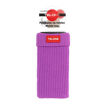 Заредете изображение във визуализатора на галерията – TelOne mobile phone sock with neck strap, plum
