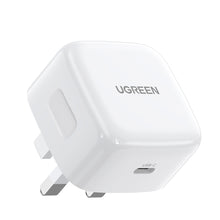 Заредете изображение във визуализатора на галерията – Ugreen UK (Great Britain) USB-C fast charger PD 30W white (CD127)
