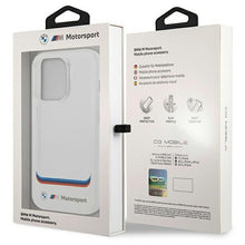 Заредете изображение във визуализатора на галерията – Case BMW BMHCP14X22HMCH iPhone 14 Pro Max 6.7" white/white Transparent Center
