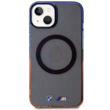 Заредете изображение във визуализатора на галерията – Case BMW BMHMP14SHTGE iPhone 14 6.1" grey/grey hardcase Gradient Bumper MagSafe
