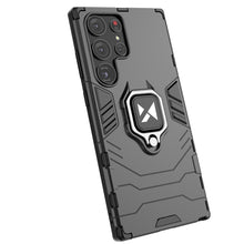 Заредете изображение във визуализатора на галерията – Wozinsky Ring Armor case for Samsung Galaxy S23 Ultra armored cover magnetic holder ring black
