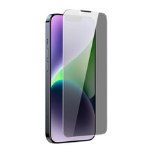 Заредете изображение във визуализатора на галерията – Baseus Privacy Tempered Glass for iPhone 14 Plus / 13 Pro Max Full Screen 0.4mm Privacy Filter Anti Spy + Mounting Kit
