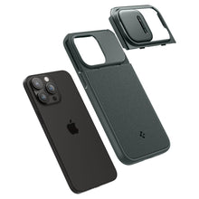 Заредете изображение във визуализатора на галерията – Spigen OPTIK ARMOR MAG MAGSAFE IPHONE 15 PRO ABYSS GREEN
