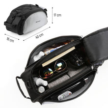 Заредете изображение във визуализатора на галерията – Wozinsky bike carrier bag with shoulder strap 13l black (WBB1BK) - TopMag
