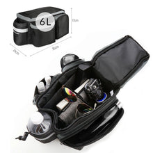 Заредете изображение във визуализатора на галерията – Wozinsky bike carrier bag with shoulder strap 6l black (WBB3BK) - TopMag
