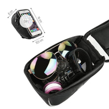 Заредете изображение във визуализатора на галерията – Wozinsky Bike Handlebar Bag Bike Phone Case for 6.5 inch 0.9l Black (WBB4BK) - TopMag
