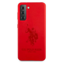 Заредете изображение във визуализатора на галерията – Original faceplate case US POLO USHCS21SSLHRTRE for SAMSUNG S21 (Silicone On Tone / red)
