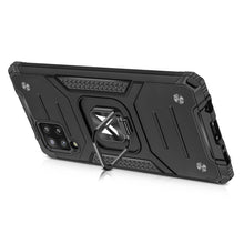 Заредете изображение във визуализатора на галерията – Wozinsky Ring Armor Case Kickstand Tough Rugged Cover for Samsung Galaxy A42 5G black
