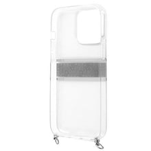 Заредете изображение във визуализатора на галерията – Guess GUHCP13XKC4GBSI iPhone 13 Pro Max 6,7" Transparent hardcase 4G Grey Strap Silver Chain
