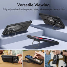 Заредете изображение във визуализатора на галерията – ESR Armor Tough Kickstand Halolock Case with MagSafe for iPhone 15 Pro - Transparent &amp; Black

