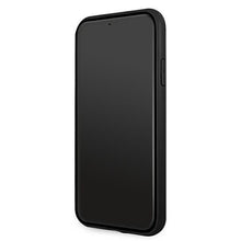 Заредете изображение във визуализатора на галерията – Guess GUHCN61SA4GGBK iPhone 11 6,1" / Xr czarny/black hardcase Saffiano 4G Metal Logo
