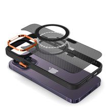 Заредете изображение във визуализатора на галерията – Tel Protect Magnetic Carbon Case for Iphone 14 Pro Black-orange
