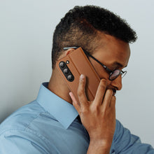Заредете изображение във визуализатора на галерията – Dux Ducis Skin X2 case Samsung Galaxy S23+ flip case wallet stand brown
