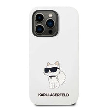Заредете изображение във визуализатора на галерията – Karl Lagerfeld KLHMP14LSNCHBCH iPhone 14 Pro 6.1" hardcase white/white Silicone Choupette MagSafe
