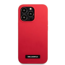 Заредете изображение във визуализатора на галерията – Karl Lagerfeld KLHCP13LSLMP1R iPhone 13 Pro / 13 6.1" hardcase red/red Silicone Plaque
