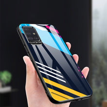 Заредете изображение във визуализатора на галерията – Color Glass Case Durable Cover with Tempered Glass Back and camera cover Samsung Galaxy A51 pattern 1
