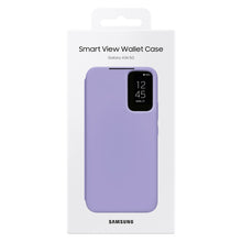 Заредете изображение във визуализатора на галерията – Samsung Smart View Wallet Case for Samsung Galaxy A34 5G Cover with Smart Flip Window Card Wallet Berry (EF-ZA346CVEGWW)
