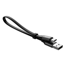 Заредете изображение във визуализатора на галерията – Baseus Nimble flat cable USB / USB-C cable with holder 2A 0.23M black (CATMBJ-01) - TopMag
