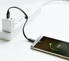 Заредете изображение във визуализатора на галерията – Baseus Nimble flat cable USB / USB-C cable with holder 2A 0.23M black (CATMBJ-01) - TopMag
