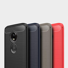 Заредете изображение във визуализатора на галерията – Carbon Case Flexible Cover TPU Case for Motorola Moto G7 Play blue - TopMag
