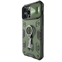 Заредете изображение във визуализатора на галерията – Nillkin CamShield Armor Pro Magnetic Case iPhone 14 Pro Max Magnetic MagSafe Cover with Camera Cover Dark Green
