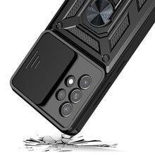 Заредете изображение във визуализатора на галерията – Hybrid Armor Camshield case for Samsung Galaxy A23 5G armored case with camera cover pink
