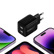 Заредете изображение във визуализатора на галерията – Amazing Thing Wall charger Speed Pro EUPD40WBK - 2xType C - PD 40W 3A black
