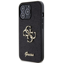 Заредете изображение във визуализатора на галерията – Original Case GUESS hardcase Glitter Script Big 4G GUHCP13LHG4SGK for Iphone 13 Pro black

