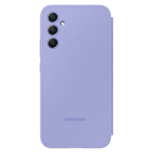 Заредете изображение във визуализатора на галерията – Samsung Smart View Wallet Case for Samsung Galaxy A34 5G Cover with Smart Flip Window Card Wallet Berry (EF-ZA346CVEGWW)
