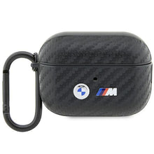 Заредете изображение във визуализатора на галерията – BMW BMAP2WMPUCA2 AirPods Pro 2 gen cover black/black Carbon Double Metal Logo

