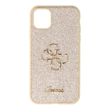 Заредете изображение във визуализатора на галерията – Original faceplate case GUESS GUHCN61HG4SGD for iPhone 11 (Fixed Glitter Big 4G / gold)
