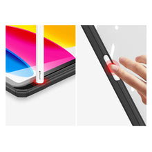 Заредете изображение във визуализатора на галерията – Dux Ducis Toby case for iPad 10.9'' 2022 (10 gen.) cover with stylus holder Apple Pencil smart cover stand pink
