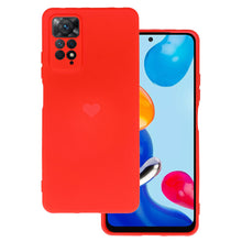 Заредете изображение във визуализатора на галерията – Vennus Silicone Heart Case for Xiaomi Redmi Note 11 Pro/Note 11 Pro 5G design 1 red
