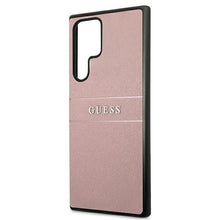 Заредете изображение във визуализатора на галерията – Guess GUHCS22LPSASBPI S22 Ultra S908 pink / pink Saffiano Stripe
