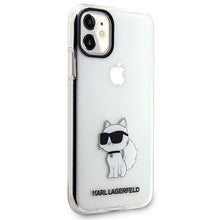 Заредете изображение във визуализатора на галерията – Karl Lagerfeld KLHCN61HNCHTCT iPhone 11 / Xr 6.1" transparent hardcase Ikonik Choupette
