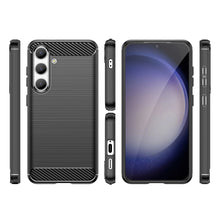 Заредете изображение във визуализатора на галерията – Carbon Case for Samsung Galaxy S24 Flexible Silicone Carbon Cover - Black
