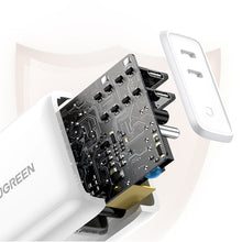 Заредете изображение във визуализатора на галерията – Ugreen fast charger 2xUSB-C 36W PD white (CD199)
