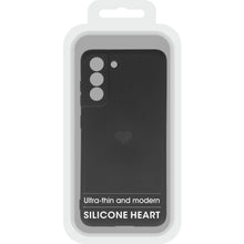 Заредете изображение във визуализатора на галерията – Vennus Silicone Heart Case for Samsung Galaxy S21 FE design 1 black
