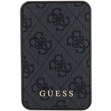 Заредете изображение във визуализатора на галерията – Guess Powerbank 15W GUPB5LP4GEGK 5000mAh black/black 4G Leather Metal Logo
