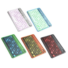 Заредете изображение във визуализатора на галерията – Hoco wireless bluetooth keyboard tranparent discovery s55 green
