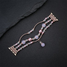 Заредете изображение във визуализатора на галерията – Bracelet loop for Apple Watch 42/44/45 design 4 gold-purple

