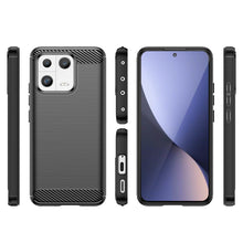 Заредете изображение във визуализатора на галерията – Carbon Case case for Xiaomi 13 flexible silicone carbon cover black
