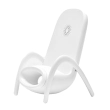 Заредете изображение във визуализатора на галерията – Wireless Induction Charger QI Universal Fast Charge - FC08 with stand 15W WHITE (min. 2A)
