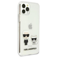 Заредете изображение във визуализатора на галерията – Original Case KARL LAGERFELD - Karl &amp; Choupette Hard Case KLHCN58CKTR for Iphone 11 Pro Transparent

